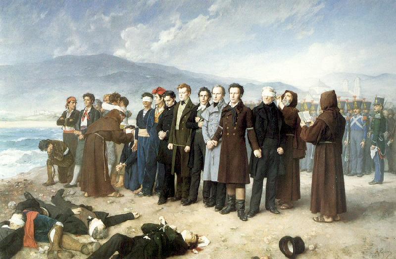 Perez, Antonio Gisbert The Execution of Torrijos and his Companions Sweden oil painting art